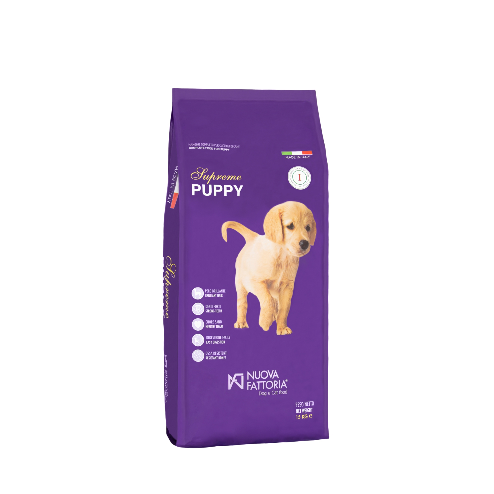Přední strana pytle Nuova Fattoria Supreme Puppy