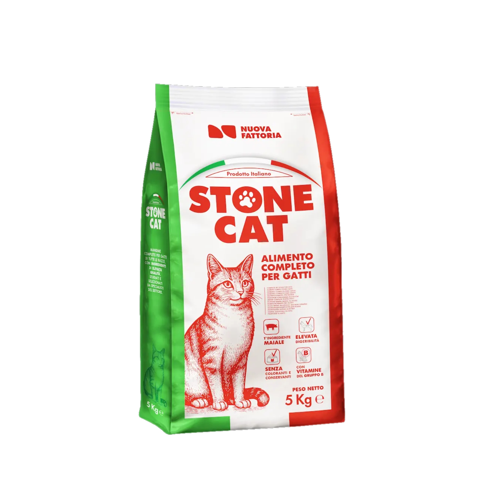 Přední strana pytle Nuova Fattoria Stone Cat